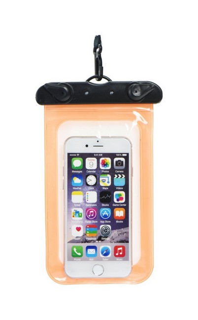 Univerzální vodotěsné pouzdro na mobil TopQ oranžové 40261