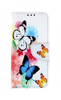 Knížkové pouzdro na Samsung A40 Barevné s motýlky