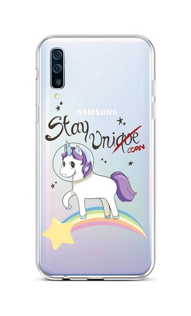 Kryt TopQ Samsung A50 silikon Stay Unicorn 41792 (pouzdro neboli obal na mobil Samsung A50)