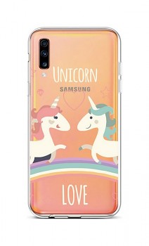 Zadní silikonový kryt na Samsung A70 Unicorn Love    
