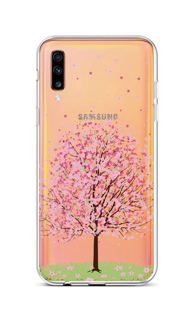 Zadní silikonový kryt na Samsung A70 Blossom Tree   