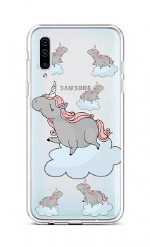 Zadní silikonový kryt na Samsung A50 Grey Unicorns