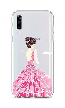 Zadní silikonový kryt na Samsung A70 Pink Princess