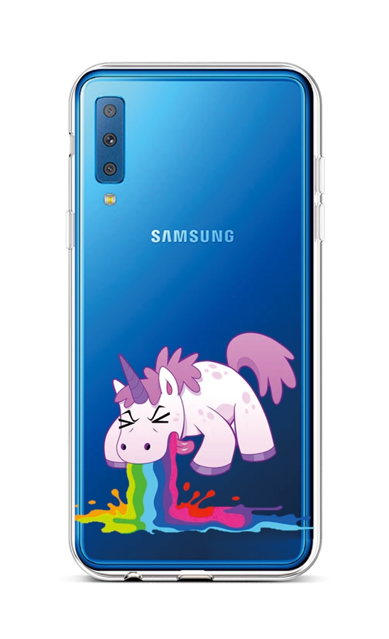 Zadní silikonový kryt na Samsung A7 Rainbow Splash