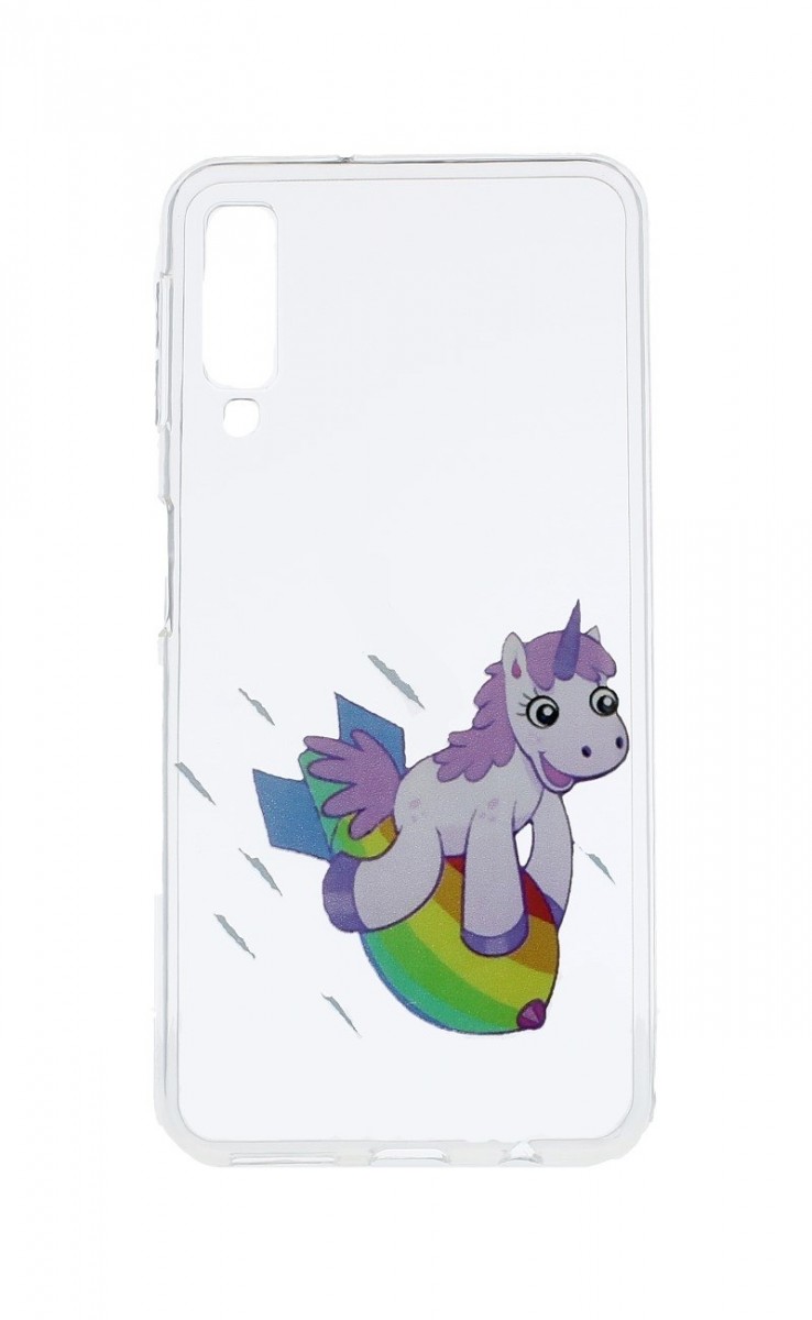 Levně Kryt TopQ Samsung A7 silikon Flying Unicorn 42723 (pouzdro neboli obal na mobil Samsung A7)