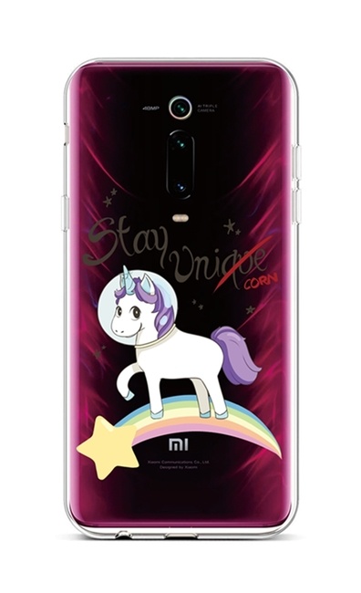 Kryt TopQ Xiaomi Mi 9T silikon Stay Unicorn 43014 (pouzdro neboli obal na mobil Xiaomi Mi 9T)