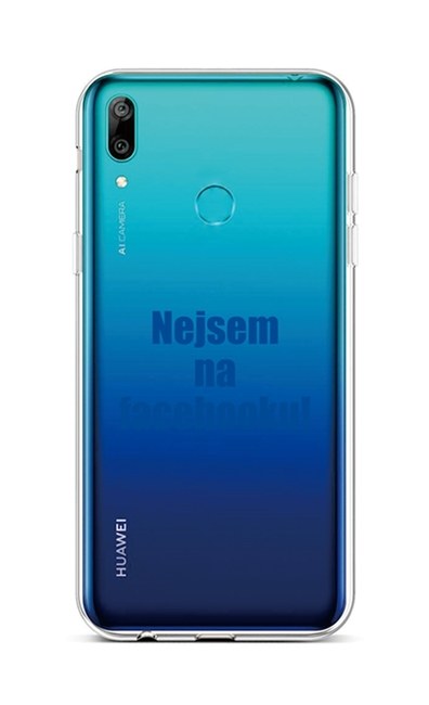 Kryt TopQ Huawei Y6 2019 silikon Nejsem na Facebooku 43072 (pouzdro neboli obal na mobil Huawei Y6 2019)