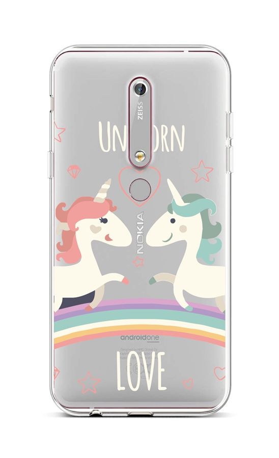 Kryt TopQ Nokia 6.1 silikon Unicorn Love 43477 (pouzdro neboli obal na mobil Nokia 6.1)
