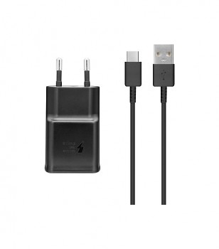 Originální rychlonabíječka Samsung EP-TA200EBE včetně USB-C datového kabelu EP-DG970BBE černá 15W