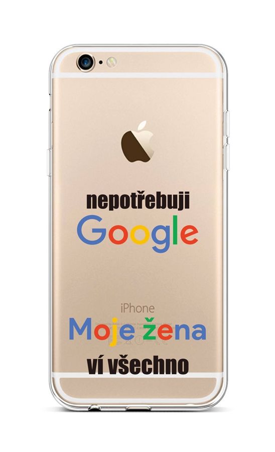 Kryt TopQ iPhone 6 / 6s silikon Google 43991 (pouzdro neboli obal na mobil iPhone 6 / 6s)