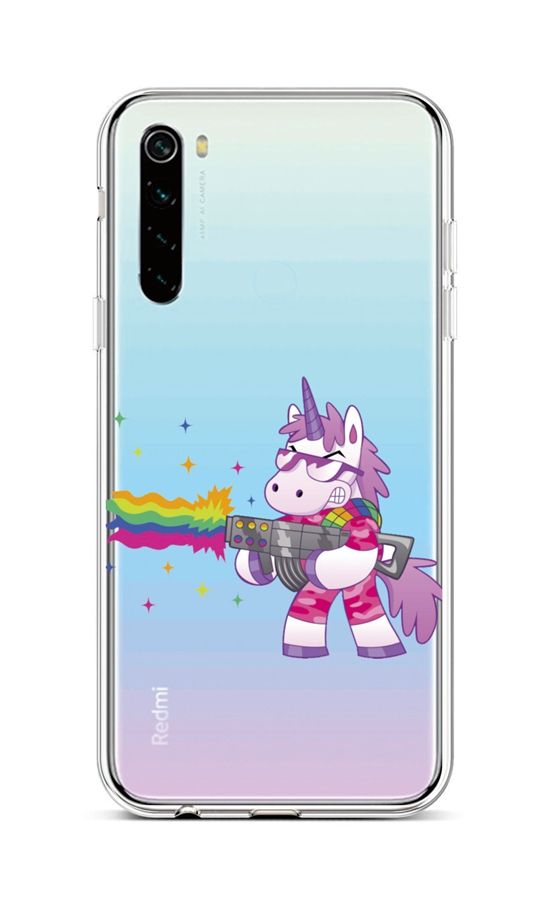 Levně Kryt TopQ Xiaomi Redmi Note 8 silikon Rainbow Gun 44585 (pouzdro neboli obal na mobil Xiaomi Redmi Note 8)