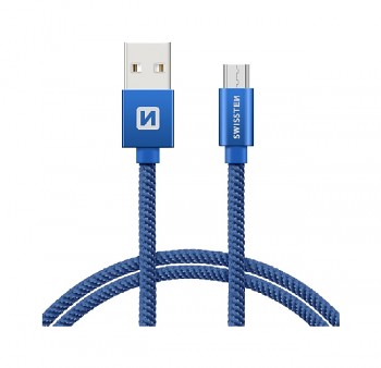Datový kabel Swissten microUSB 1,2m modrý