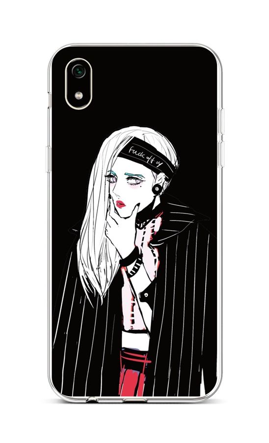 Kryt TopQ Xiaomi Redmi 7A silikon Dark Girl 44632 (pouzdro neboli obal na mobil Xiaomi Redmi 7A)