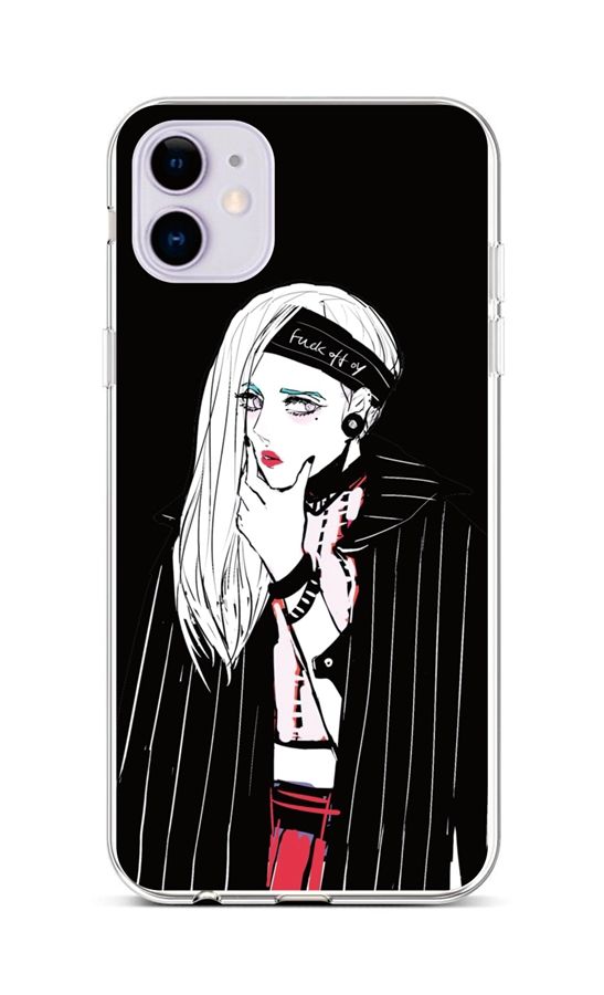 Levně Kryt TopQ iPhone 11 silikon Dark Girl 44980 (pouzdro neboli obal na mobil iPhone 11)