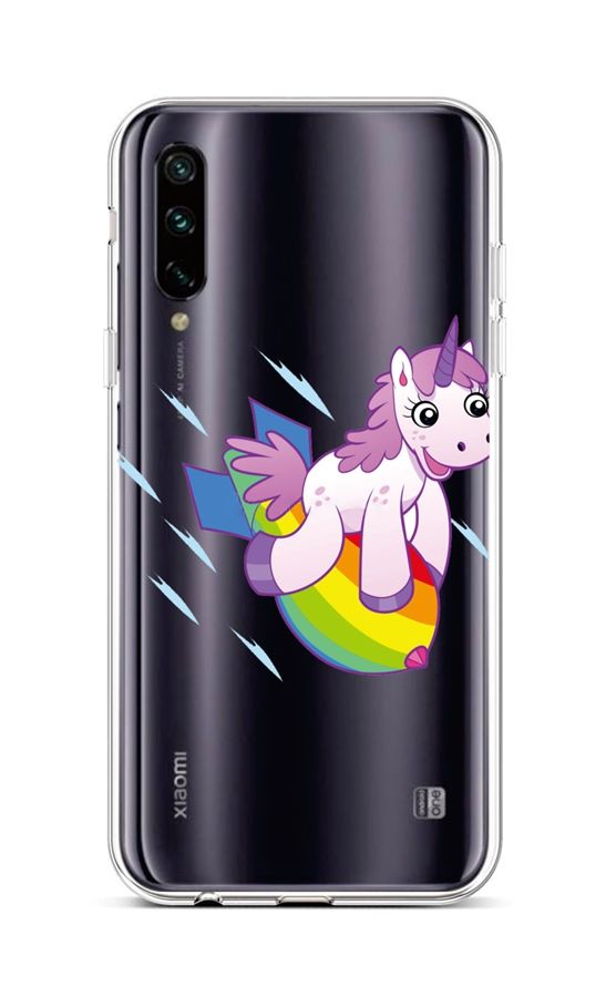 Levně Kryt TopQ Xiaomi Mi A3 silikon Flying Unicorn 45127 (pouzdro neboli obal na mobil Xiaomi Mi A3)