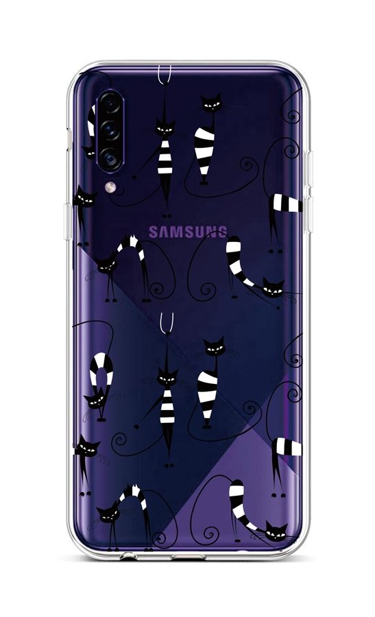 Kryt TopQ Samsung A30s silikon Cats 1 45278 (pouzdro neboli obal na mobil Samsung A30s)