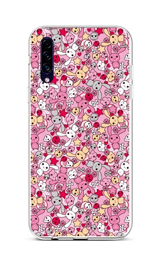 Levně Kryt TopQ Samsung A30s silikon Pink Bunnies 45283 (pouzdro neboli obal na mobil Samsung A30s)