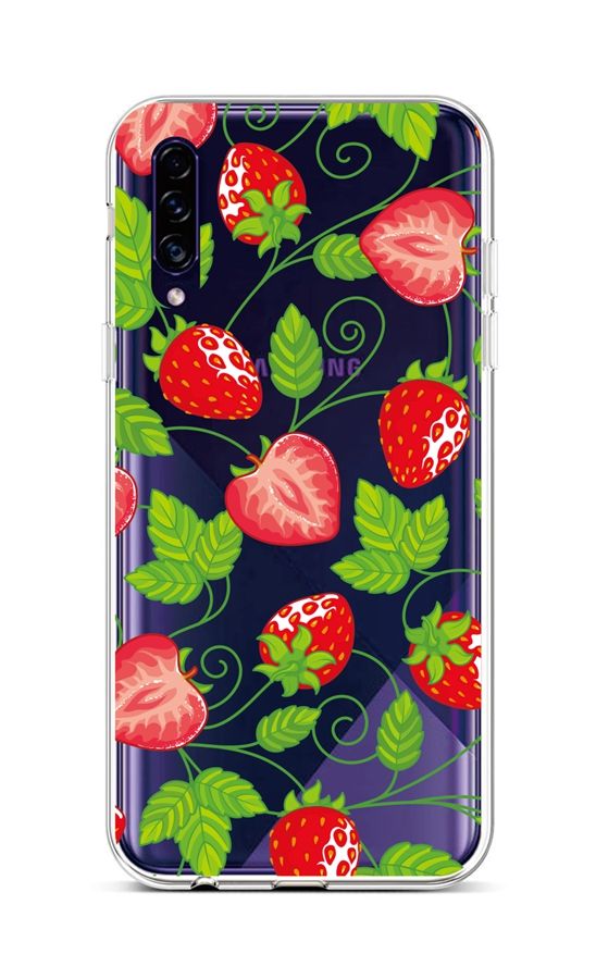 Kryt TopQ Samsung A30s silikon Strawberries 45293 (pouzdro neboli obal na mobil Samsung A30s)