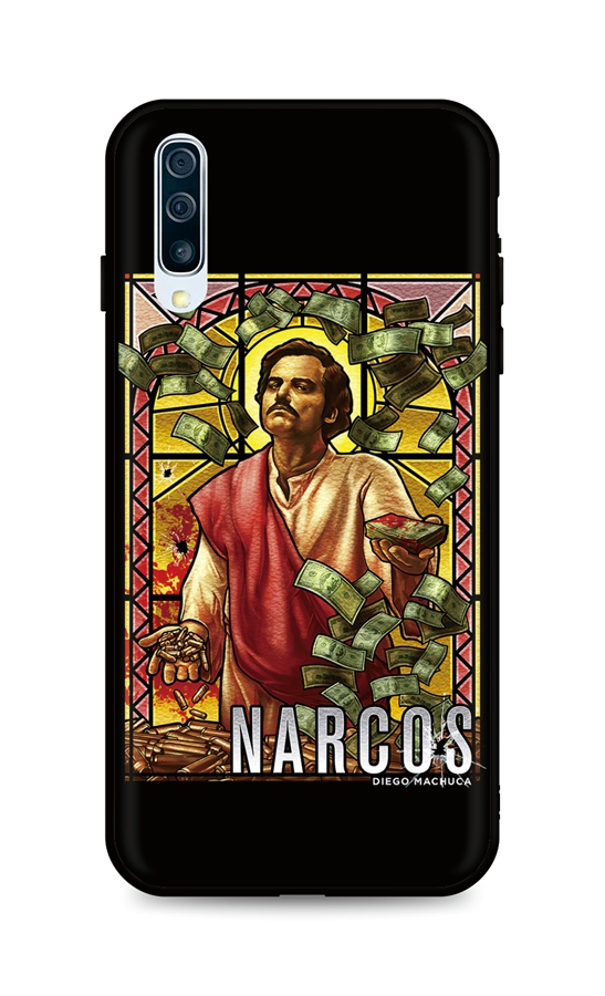 Levně Kryt TopQ DARK Samsung A50 silikon Narcos 45569 (pouzdro neboli obal na mobil Samsung A50)