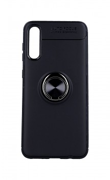 Zadní silikonový kryt na Samsung A30s černý s černým prstenem