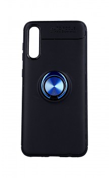 Zadní silikonový kryt na Samsung A30s černý s modrým prstenem