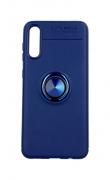 Zadní silikonový kryt na Samsung A30s modrý s modrým prstenem 