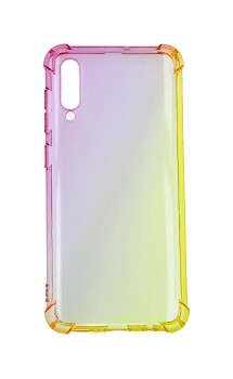 Zadní silikonový kryt na Samsung A30s Shock duhový růžovo-žlutý