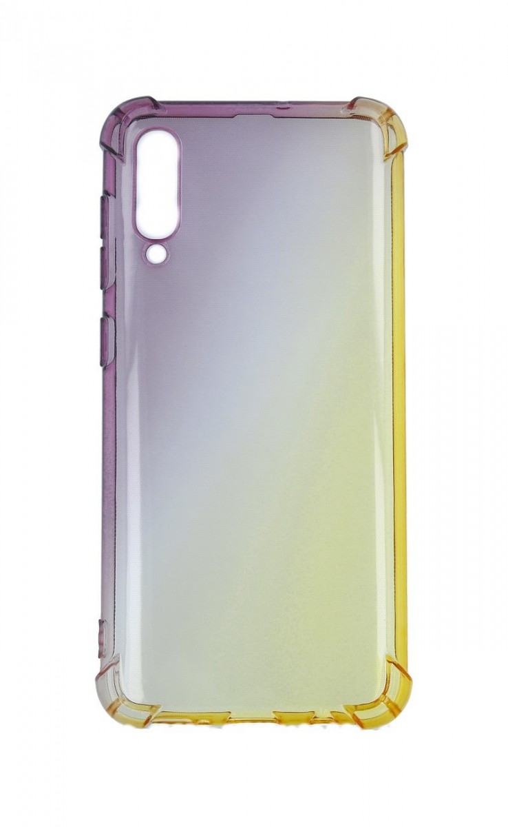 Levně Kryt TopQ Samsung A30s silikon Shock duhový purpurovo-žlutý 46001 (pouzdro neboli obal na mobil Samsung A30s)