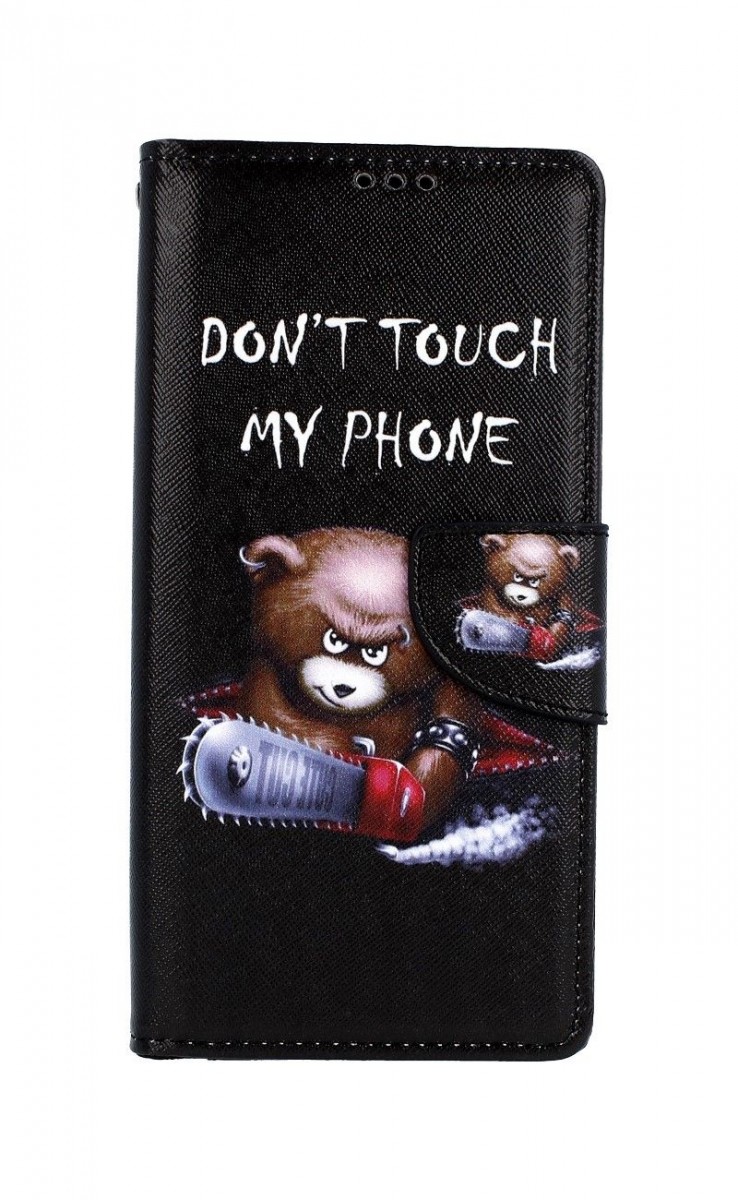 Levně Pouzdro TopQ Xiaomi Redmi Note 8 Pro knížkové Don´t touch méďa 46137 (kryt neboli obal na mobil Xiaomi Redmi Note 8 Pro)