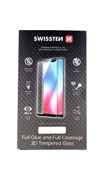 Tvrzené sklo Swissten na iPhone 11 Pro 3D zahnuté černé