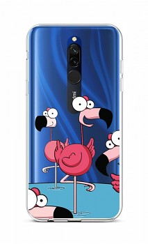 Zadní silikonový kryt na Xiaomi Redmi 8 Cartoon Flamingos