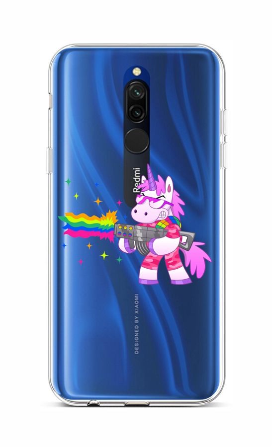 Levně Kryt TopQ Xiaomi Redmi 8 silikon Rainbow Gun 48218 (pouzdro neboli obal na mobil Xiaomi Redmi 8)