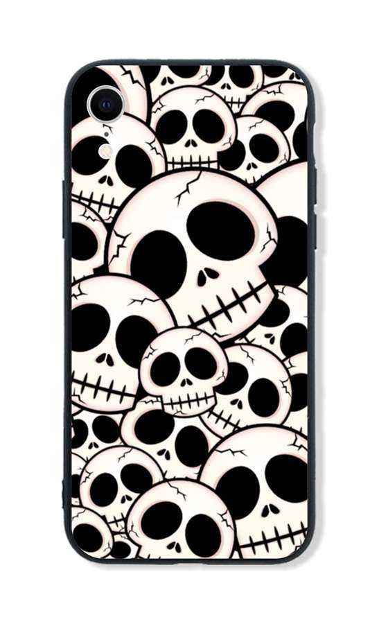 Kryt TopQ LUXURY iPhone XR pevný Skulls 48754 (pouzdro neboli obal na mobil iPhone XR)