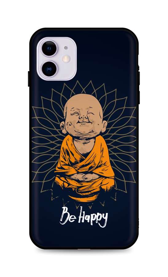 Levně Kryt TopQ iPhone 11 silikon Be Happy 48887 (pouzdro neboli obal na mobil iPhone 11)