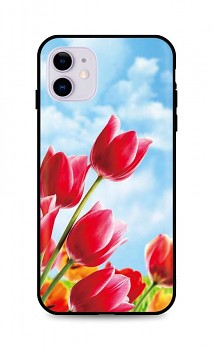 Zadní silikonový kryt DARK na iPhone 11 Tulips