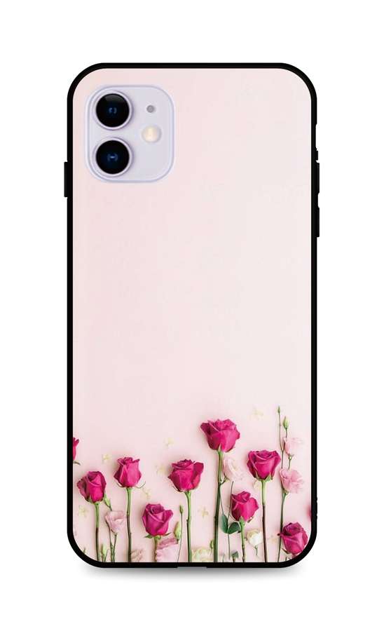 Kryt TopQ iPhone 11 silikon Roses 48912 (pouzdro neboli obal na mobil iPhone 11)