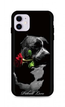 Zadní silikonový kryt DARK na iPhone 11 Pitbull Love