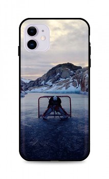 Zadní silikonový kryt DARK na iPhone 11 Hockey Goalie