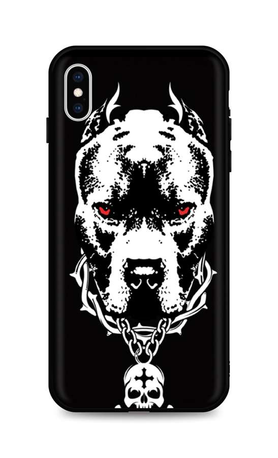 Levně Kryt TopQ iPhone XS silikon Fighting Dog 49141 (pouzdro neboli obal na mobil iPhone XS)