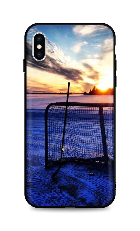 Levně Kryt TopQ iPhone XS silikon Hockey Sunset 49167 (pouzdro neboli obal na mobil iPhone XS)