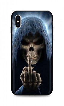 Zadní silikonový kryt DARK na iPhone XS Fuck Off