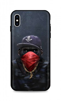 Zadní silikonový kryt DARK na iPhone XS Monkey Gangster