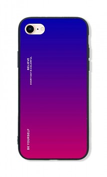 Zadní pevný kryt LUXURY na iPhone SE 2020 duhový fialový