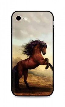 Zadní silikonový kryt DARK na iPhone SE 2020 Brown Horse