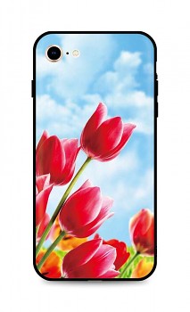 Zadní silikonový kryt DARK na iPhone SE 2020 Tulips