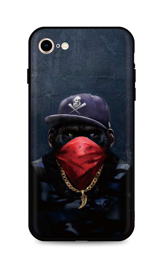 Levně Kryt TopQ iPhone SE 2020 silikon Monkey Gangster 49309 (pouzdro neboli obal na mobil iPhone SE 2020)