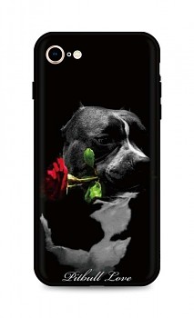 Zadní silikonový kryt DARK na iPhone SE 2020 Pitbull Love