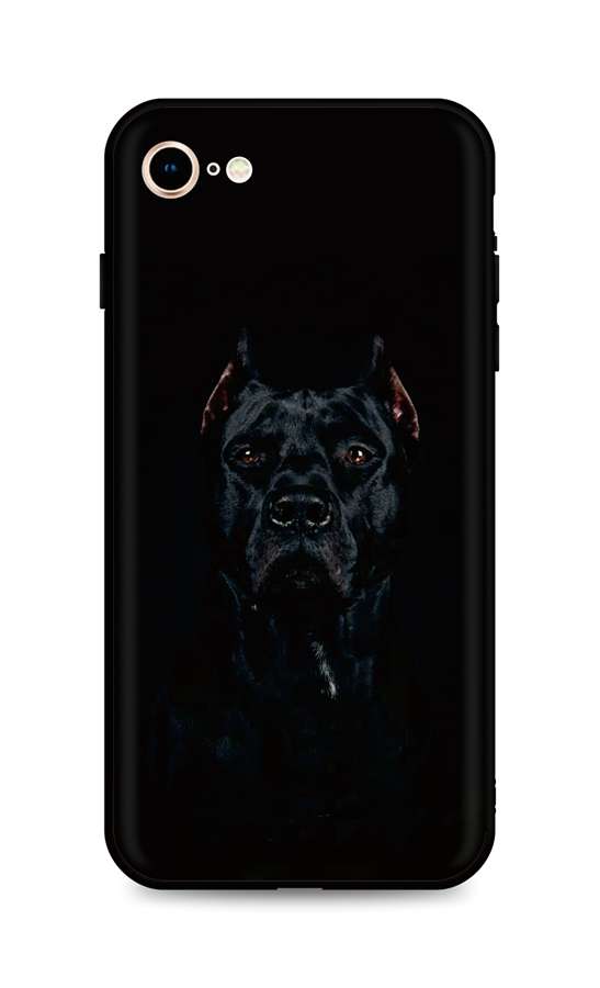 Levně Kryt TopQ iPhone SE 2020 silikon Dark Pitbull 49322 (pouzdro neboli obal na mobil iPhone SE 2020)