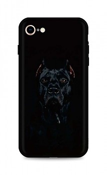 Zadní silikonový kryt DARK na iPhone SE 2020 Dark Pitbull