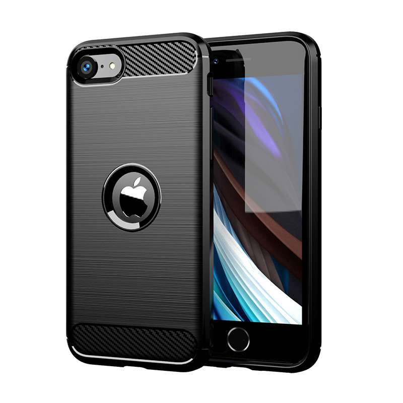 Kryt TopQ iPhone SE 2020 silikon černý 49421 (pouzdro neboli obal na mobil iPhone SE 2020)